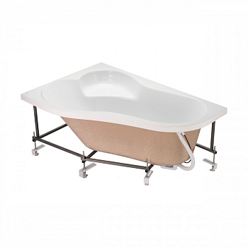 Монтажный комплект для ванны ИБИЦА 150х100 см. (рама, слив-перелив с сифоном, крепеж к стене, крепеж