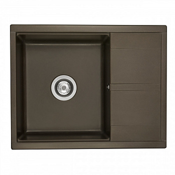 Мойка для кухни  Делия 65 650x516x218 мм, прямоуг. с крылом, кофе