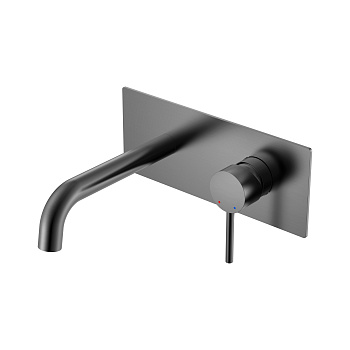 Смеситель для раковины VENTAS R скрытого монтажа, совместный, оружейная сталь, BERGES