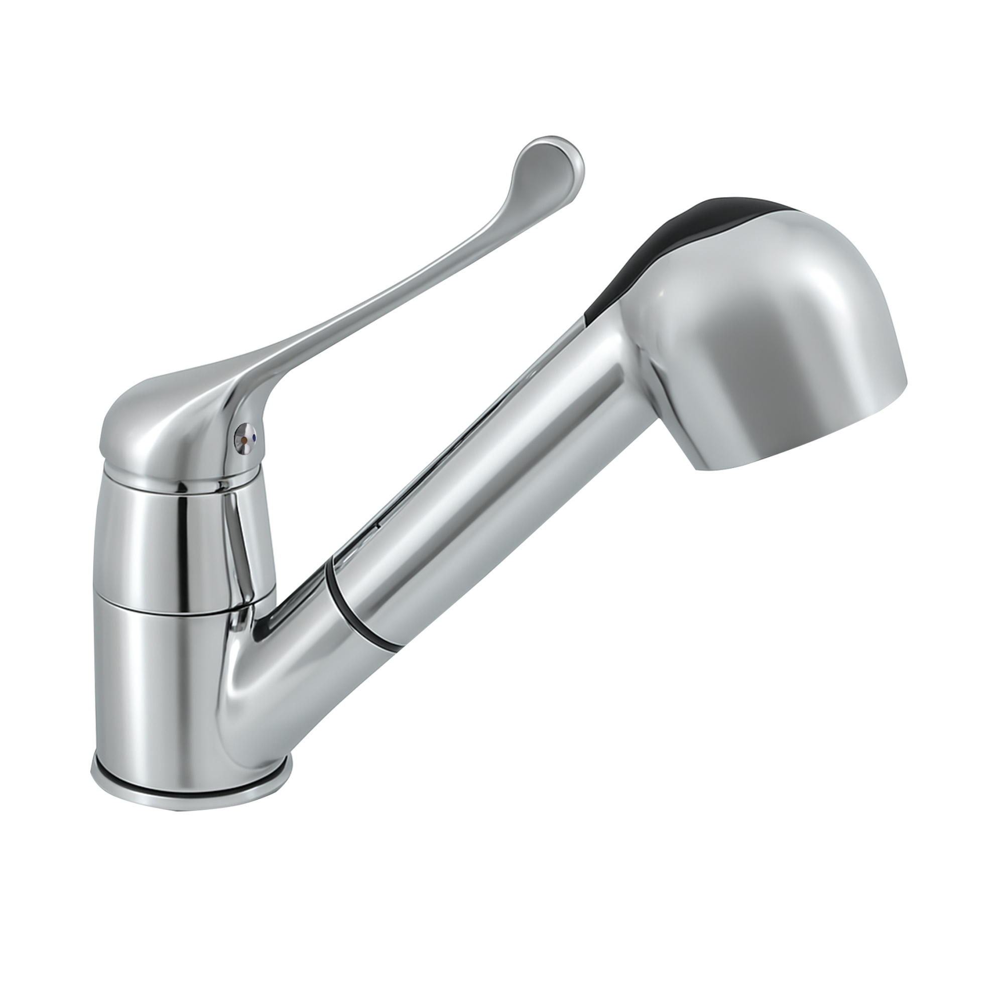 Смеситель для кухни СЛАВЕН Хирург СЛ-ОД-Х23 с локтевым управлением, с вытяжной лейкой, хром