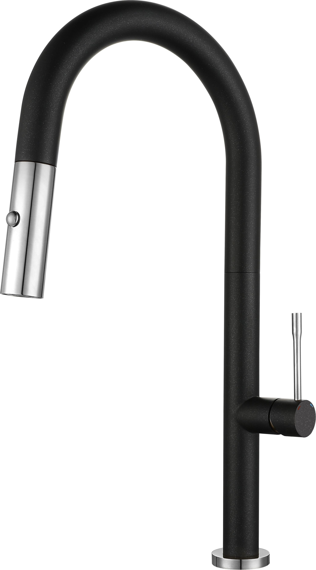 Смеситель для кухни RIVELATO Asti с выдвижной лейкой антрацит хром (3972500 antracite cromo)