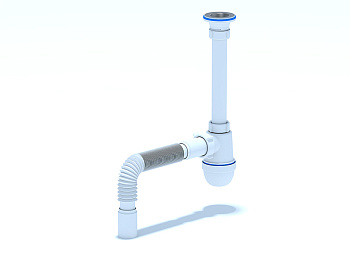 Сифон для раковины АНИ Пласт C1005 1 1/4 дюйма 40 с гибкой трубой 40х40