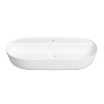 Накладная раковина для ванной комнаты Wellsee Chic Riviera 326822000: овальная раковина, ширина умыв