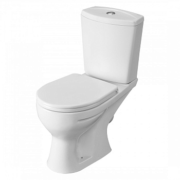 Унитаз-компакт "Ультра" косой выпуск, с кнопочной арматурой и сиденьем  SANTERI