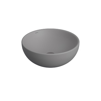 Раковина Mascon накладная, Ø 45 см, без отверстия под смеситель,  круглая, серый матовый, BERGES
