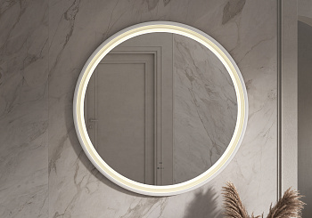 Зеркало с подсветкой EQUIL Шадэ Д85/Shade D85, белый