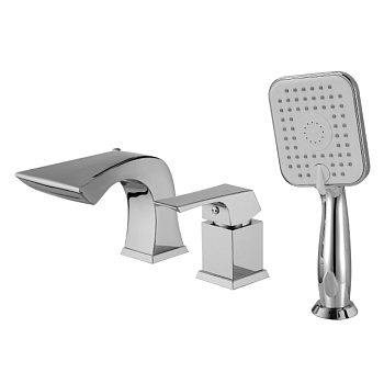 Unit Смеситель на борт ванны, на борт 3отв. с изливом 127мм, р/ОД, хром, LM, LM4545C