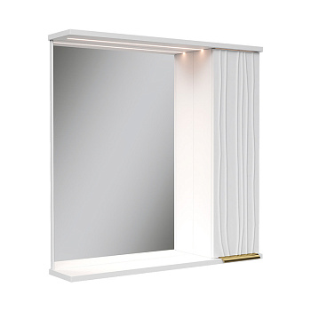 Зеркало-шкаф  LottyGold 70, подвесной, правый, белый, VOLNA