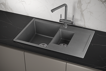 Кухонная мойка GRANULA (7808, ГРАФИТ)