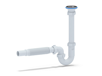 Сифон Ани 1 1/4*32 прямоточный с гибкой трубой 32*32* ANIPLAST