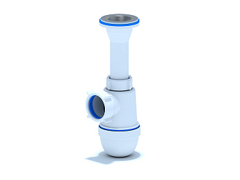 ANI Сифон для раковины 1 1/4"*40мм. с литым выпуском, без трубы (длина винта 70 мм.), ANI PLAST