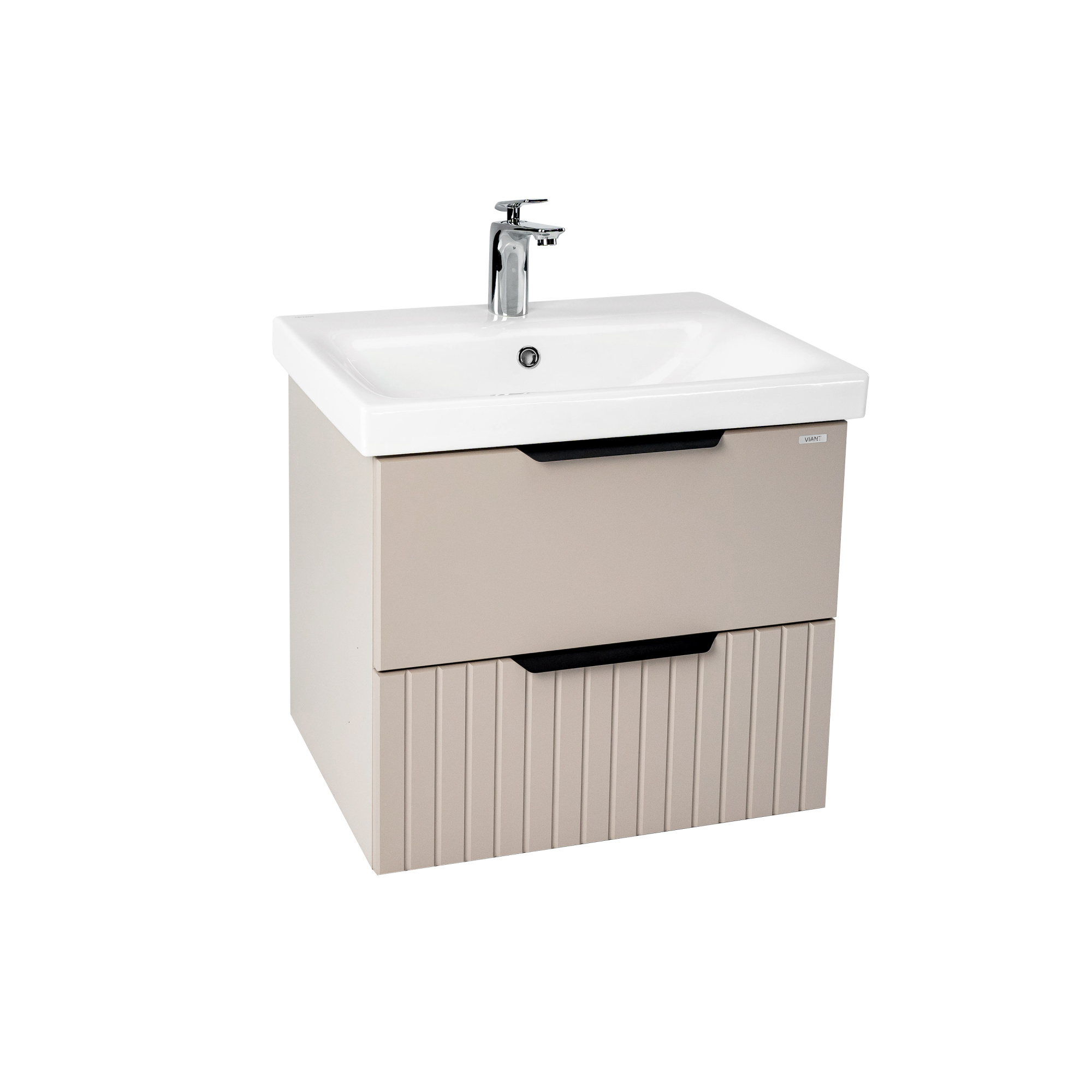 Тумба под раковину VIANT СИЦИЛИЯ 60 подвесная капучино (VSIC60MDCAP-T2YP)