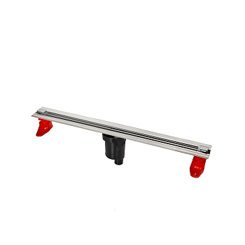 Желоб водосток SUPER Slim 800, матовый хром, S-сифон D50/105 H50 вертикальный, BERGES