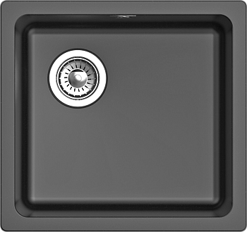 RIVELATO Мойка BERKANA 45 подст.монтаж 1-чаш 485*455 antracite арт.