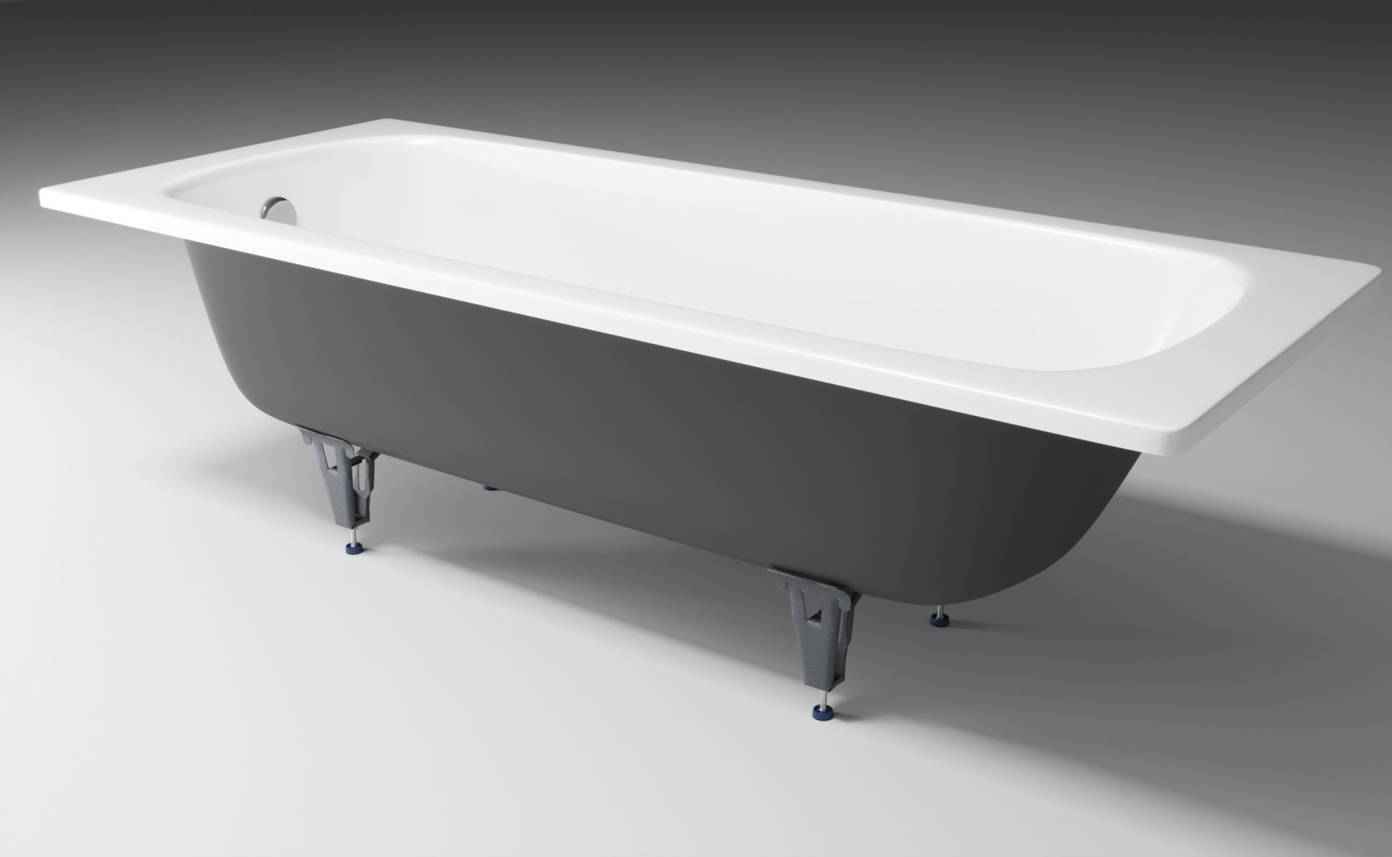 Ванна на нажках стальная IBERICA BLANCA ARANDA белая 1700х700