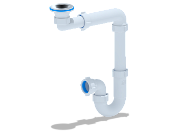 Сифон для умывальника 1 1/4 х 32,для смещенного прямоточного типа с нерж. решеткой 65мм, ANI PLAST