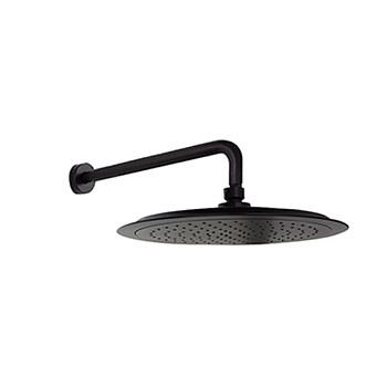 Излив тропического душа настенный из латуни HIDROTERAPIA BHRP240NM матовый черный