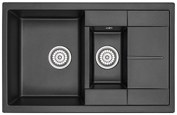 Кухонная мойка GRANULA (7802, ШВАРЦ)