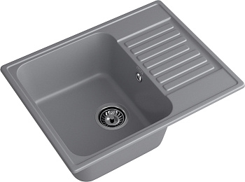 GranFest QUARZ (ECO-13) Мойка чаша+кр 620*480 (темно-серый)