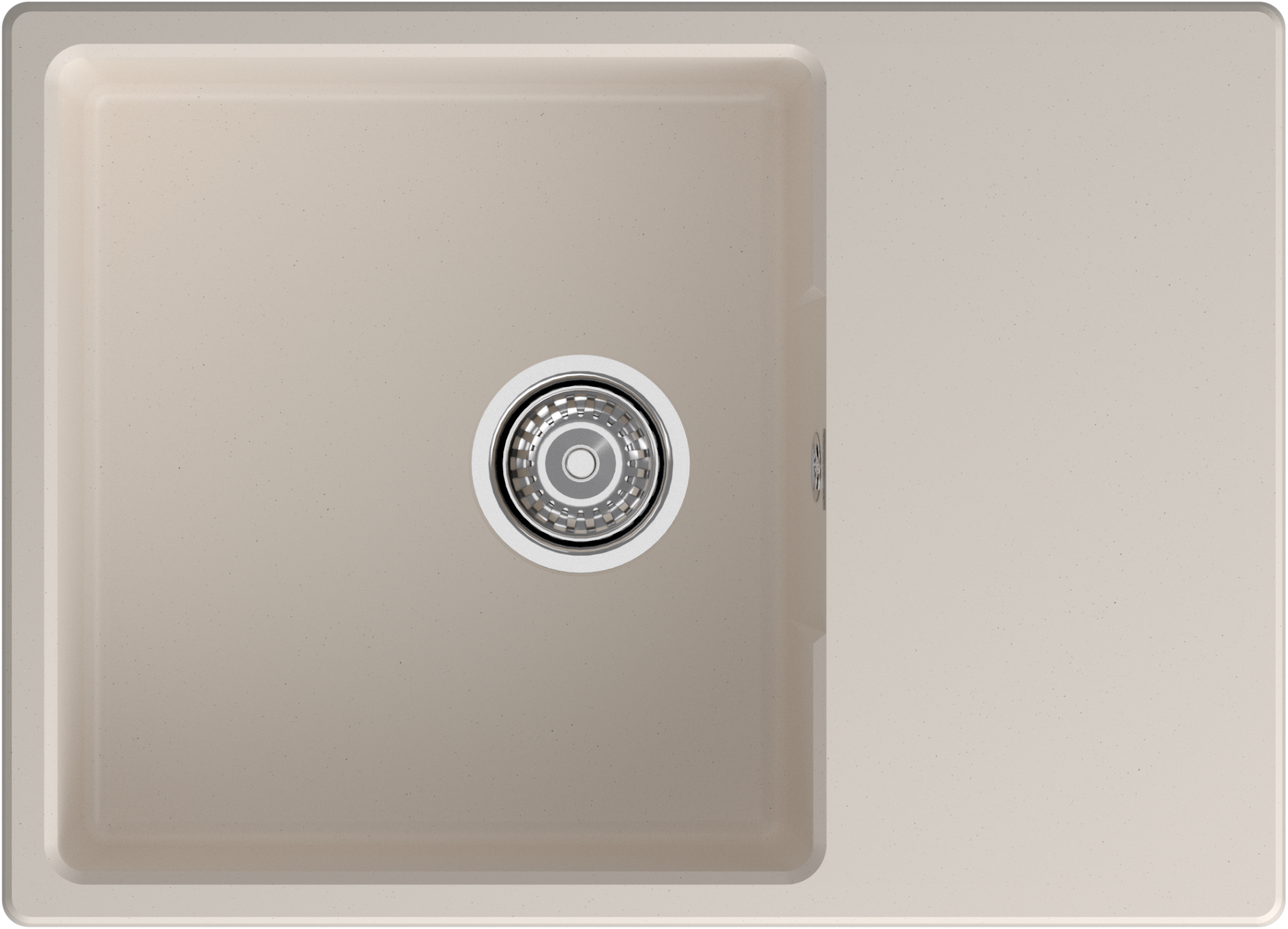 GRANFEST Мойка URBAN 668L  1-чаша+крыло 680*490мм белый арт.GF-UR-