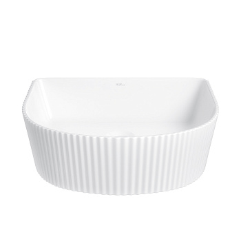 Накладная или подвесная раковина для ванной Wellsee Festive Fox 317301000: полукруглая раковина, шир