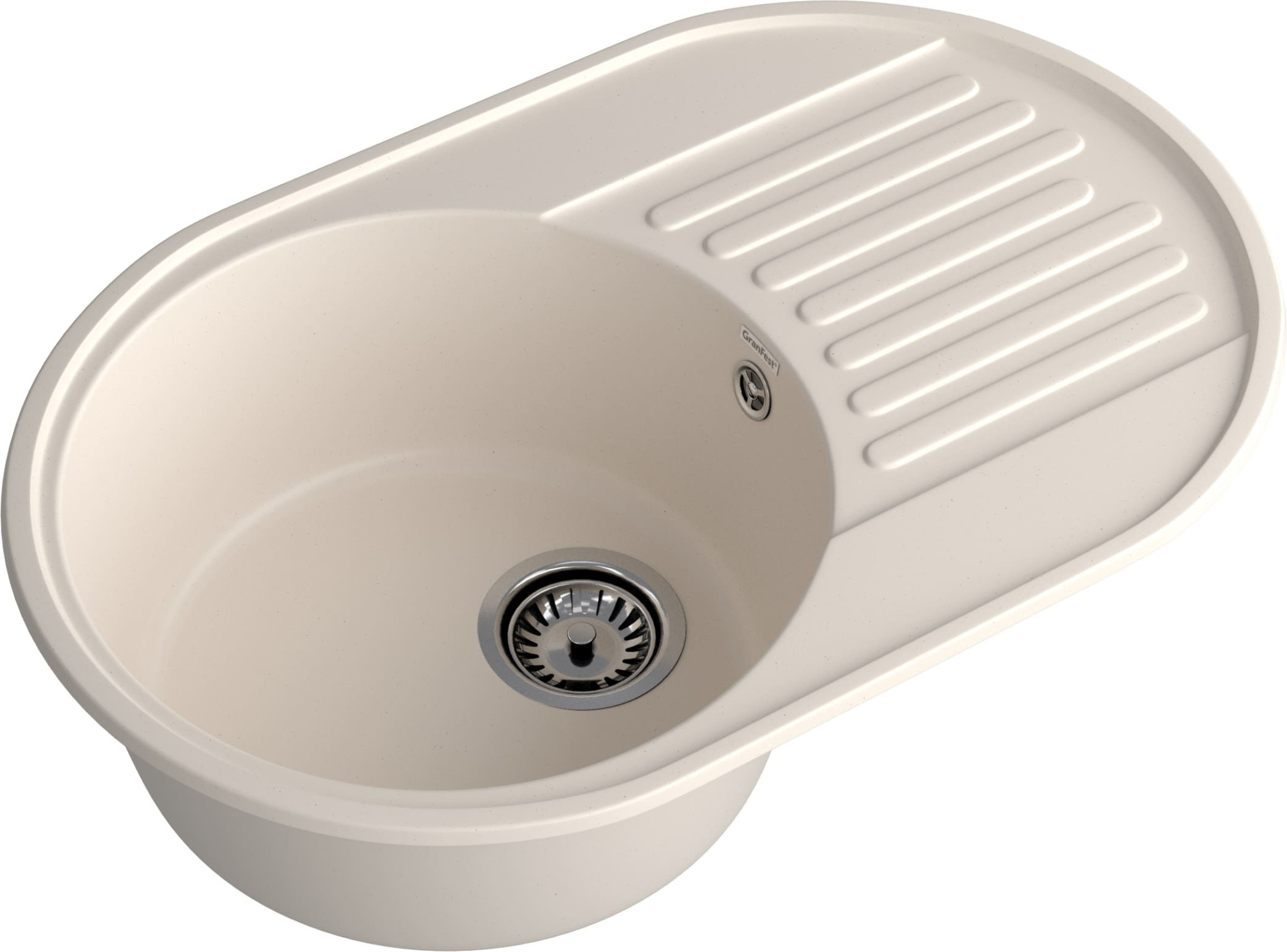 GranFest QUARZ (ECO-18) Мойка чаша+кр 740*480 (белый)