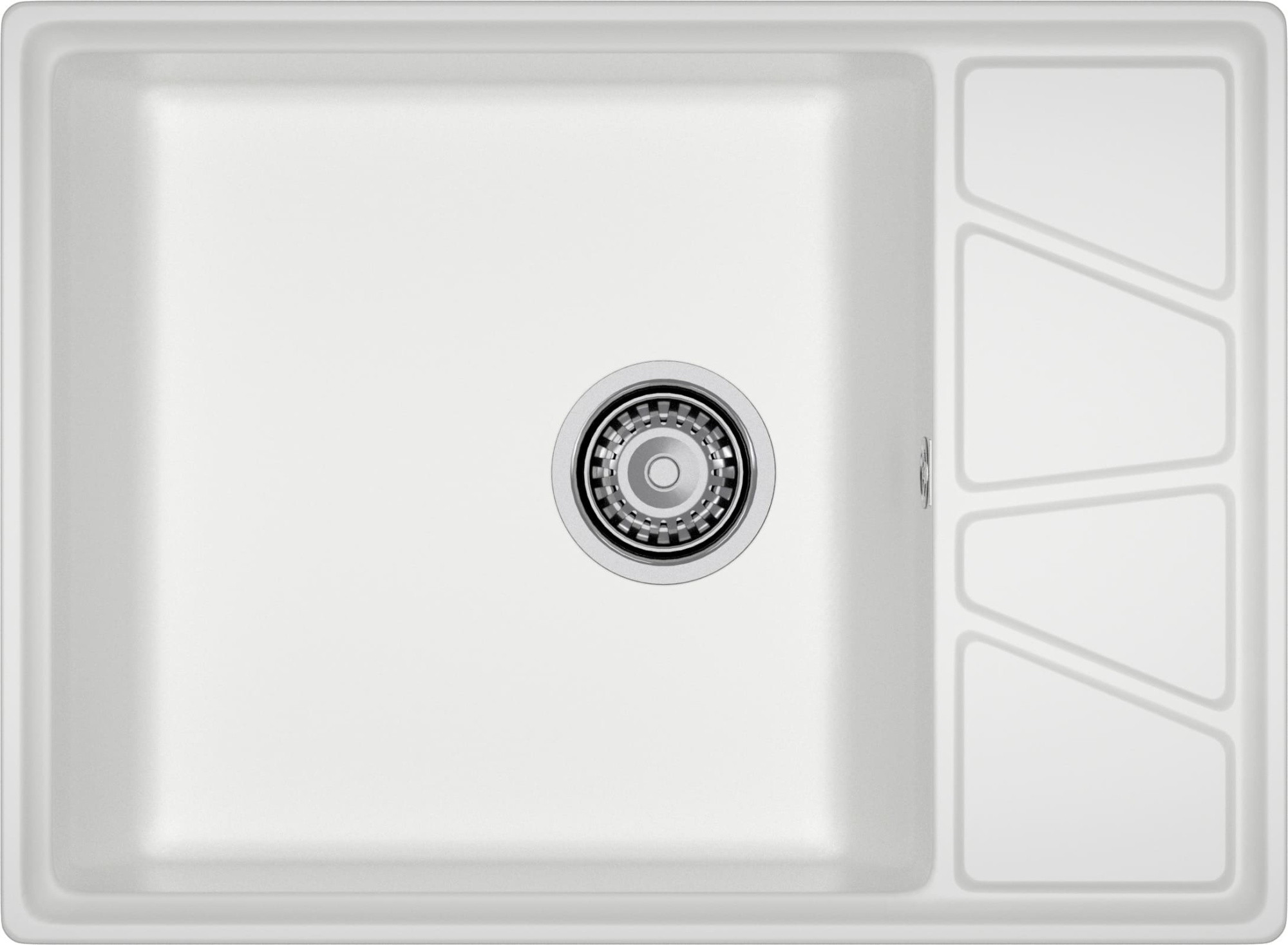 GRANFEST Мойка композит VERTEX, GF-V-680L, чаш+кр 680*500, иней