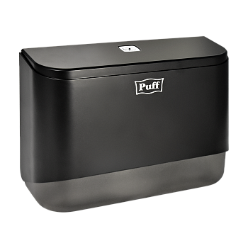 Диспенсер бумажных полотенец Puff-5140Bl, черный, с замком, ABS-пластик