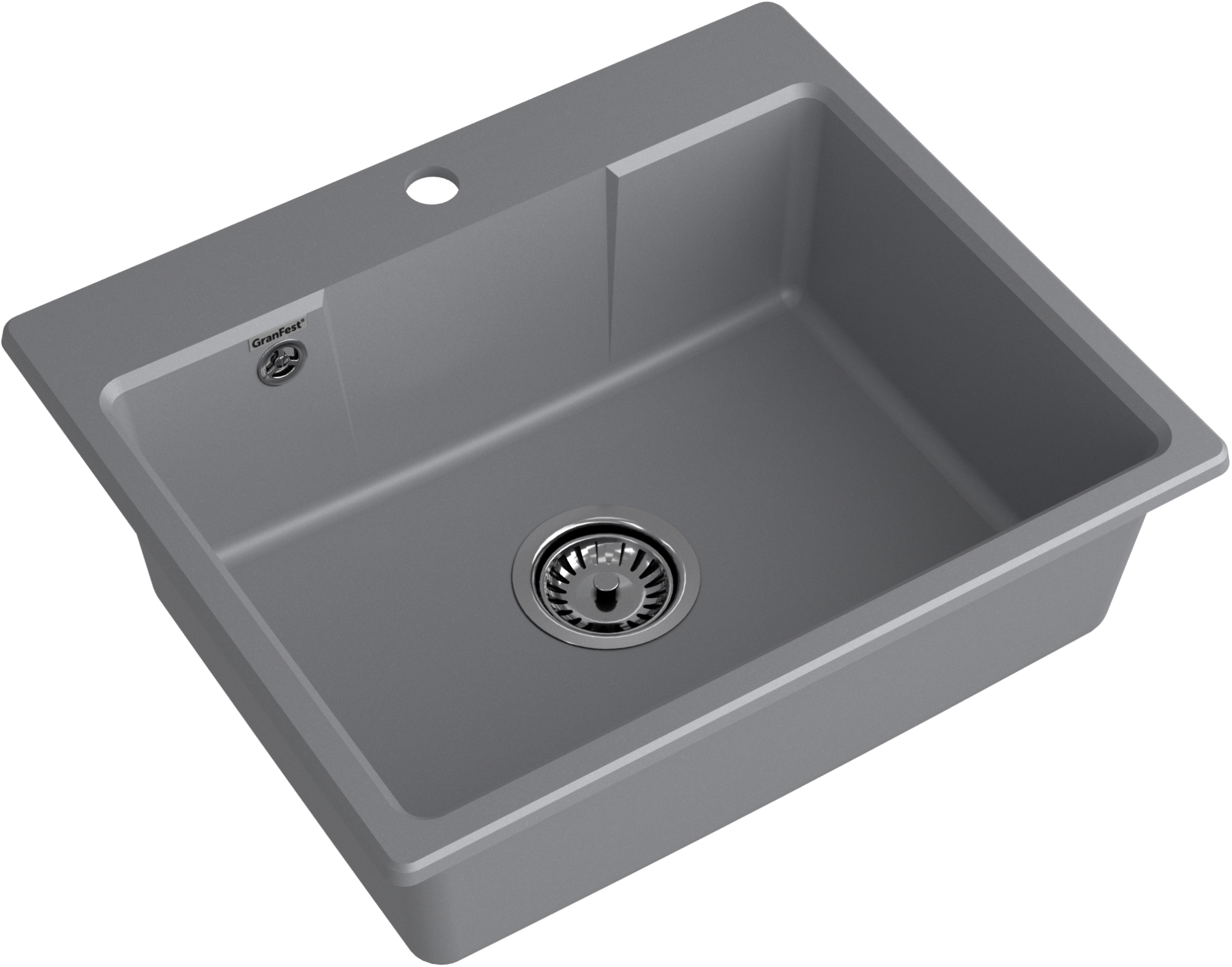 GRANFEST Мойка URBAN 658  1-чаша 580*490мм темно-серый арт.GF-UR-