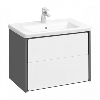 RONDA Тумба под раковину GAP 70, белый глянец/серый матовый, ROCA