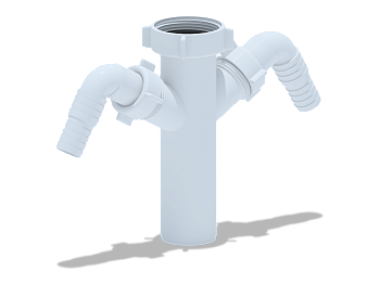 Отвод для стиральной и посудомоечной  маш. 1 1/2"*40, ANI PLAST