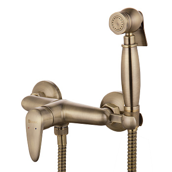 Pramen Смеситель для биде, гигиен.душ на стену держ.на теле, р/ОД, бронза, LM, LM3318B