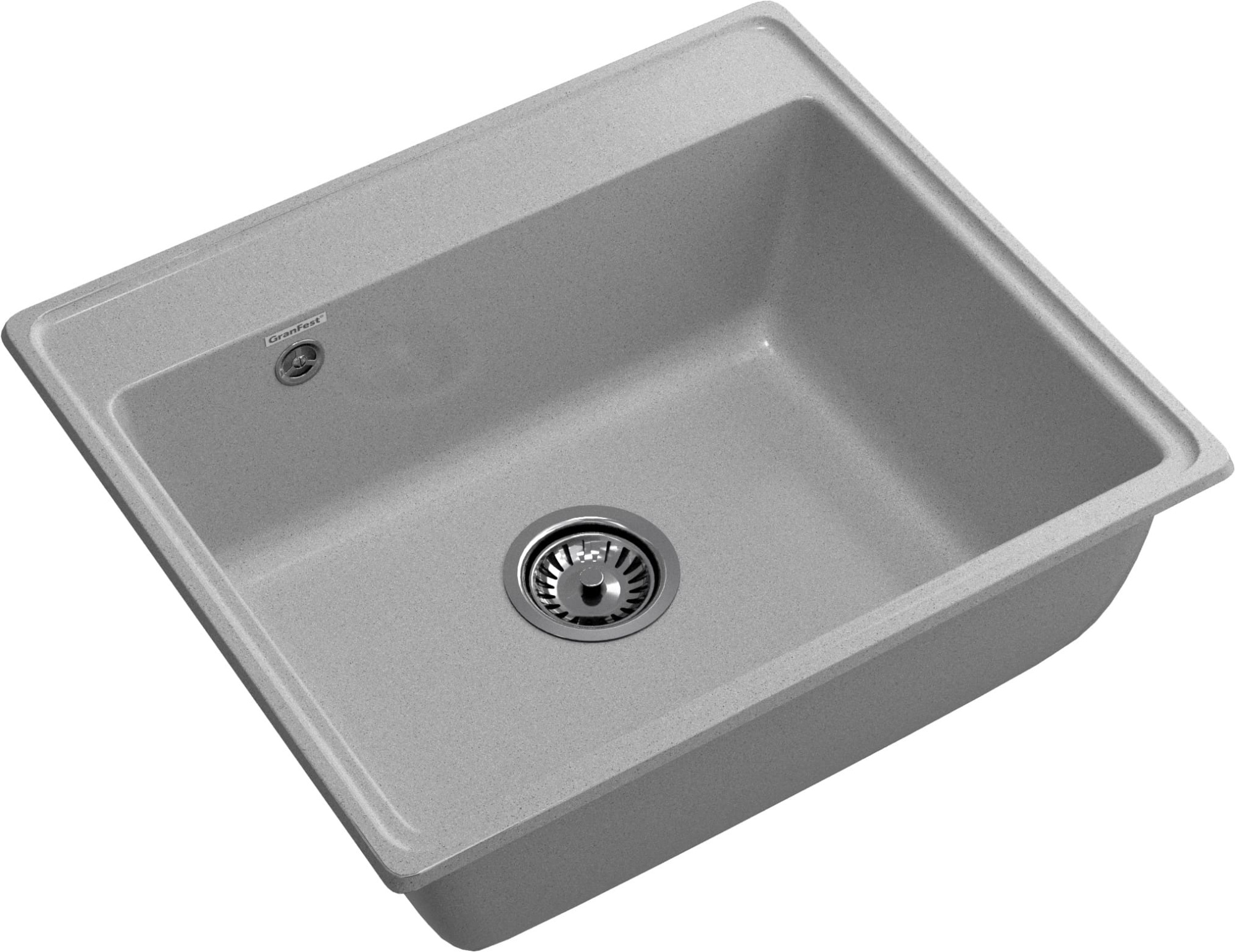 GRANFEST Мойка композит VERTEX, GF-V-580, чаша 580*500, серый