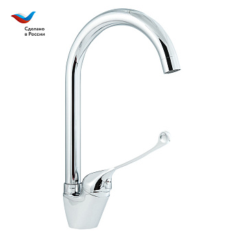 Смеситель для кухни СЛАВЕН Хирург СЛ-ОД-Х22 с локтевым управлением хром
