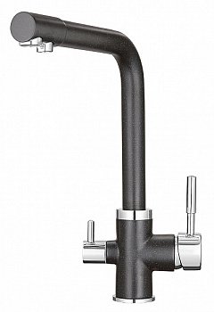 Комплект кухонный смеситель Granula 2015 Чёрный + Фильтр Granula