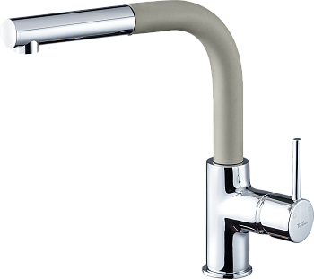 Смеситель для кухни RIVELATO Ledro с выдвижной лейкой топаз хром (9022203 topazio cromo)
