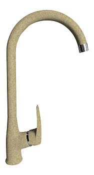 GranFest QUARZ Смеситель для кухни боковой U-образ. D-35mm (бежевый)