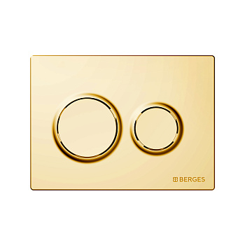 Кнопка  для инсталляции NOVUM O9, золото глянец, BERGES
