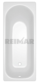 REIMAR Ванна стальная 150x70x40 cм. с опорной подставкой, без ранта, белая орхидея, форма Аула, ВИЗ