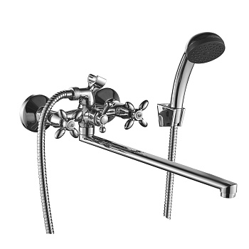 DR53 Смеситель для ванны, пов.излив 300мм, р/ДВ, хром, DR, DR53043