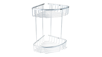 Полка угловая двухэтажная FIXSEN HOTEL хром (FX-31051-2)