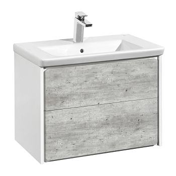 RONDA Тумба под раковину GAP 70, бетон/белый глянец, ROCA