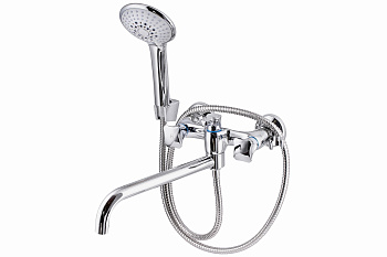 Смеситель для ванны с душем ПРОФСАН ПСМ-192-38 КВАДРО тип См-ВУОРНШлА 