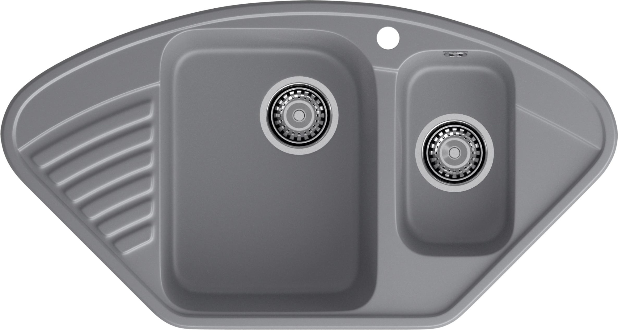 GranFest QUARZ (ECO-14) Мойка угл.1,5 чаш. 930*500 (темно-серый)