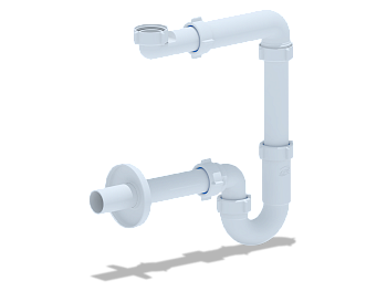 Сифон для умывальника 1 1/4 х 32 без выпуска  с прямой трубой 32*32мм, ANI PLAST