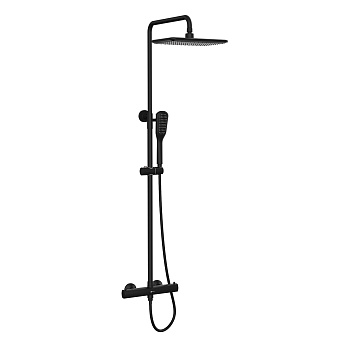 URSUS Смеситель для душа LM7270BL термостатический с регулируемой высотой штанги и лейкой верхнего д