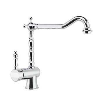 Смеситель высокий для кухни однорычажный с поворотным изливом GAUDI 3129