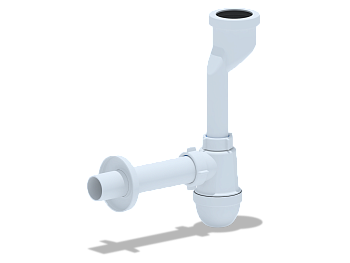 Сифон для писсуара  c выходом на 40 и прямой трубой, ANI PLAST