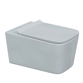 Унитаз подвесной FLOE, сиденье дюропласт Floe Slim SO, микролифт, быстросъем, белый, BERGES