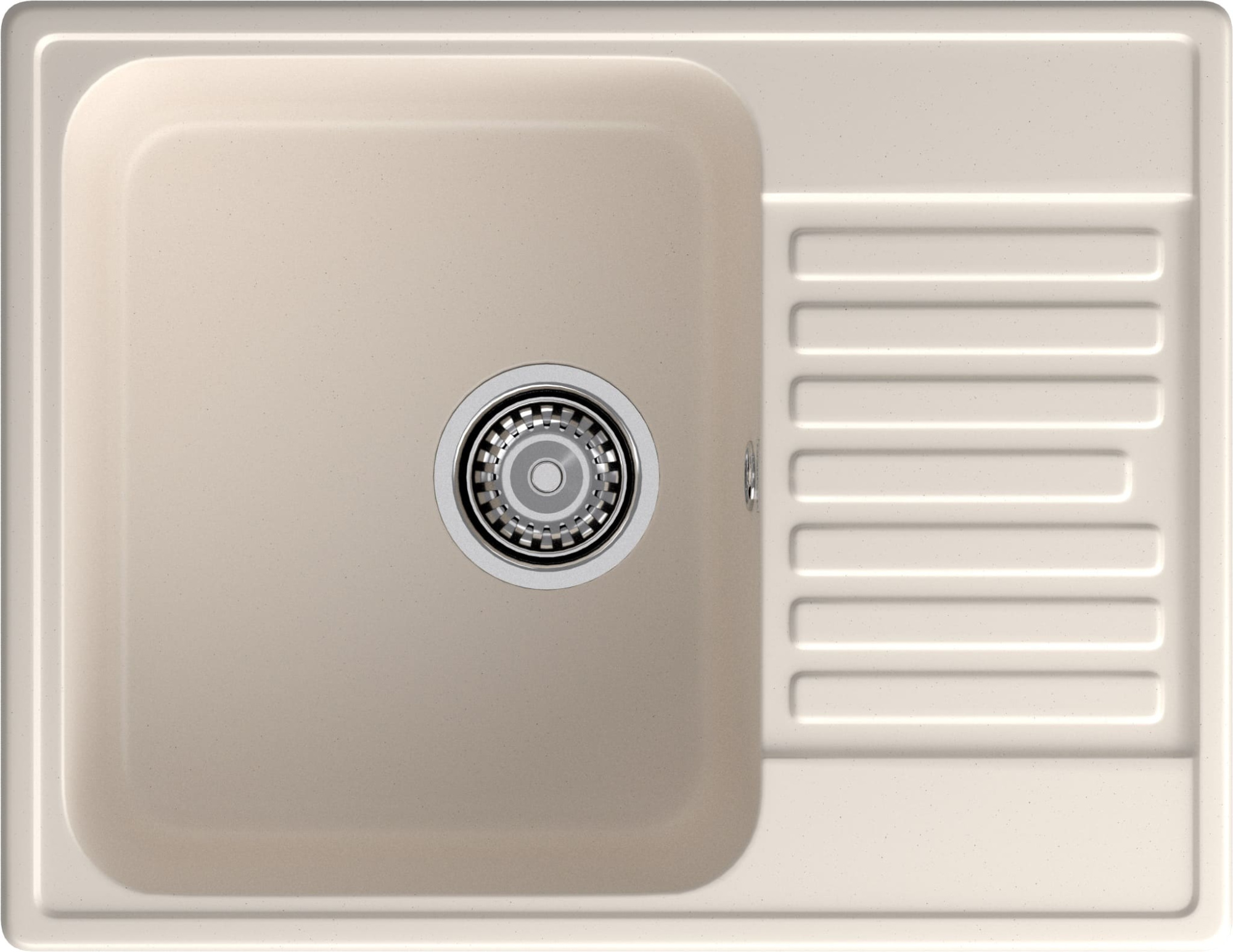 GranFest QUARZ (ECO-13) Мойка чаша+кр 620*480 (белый)